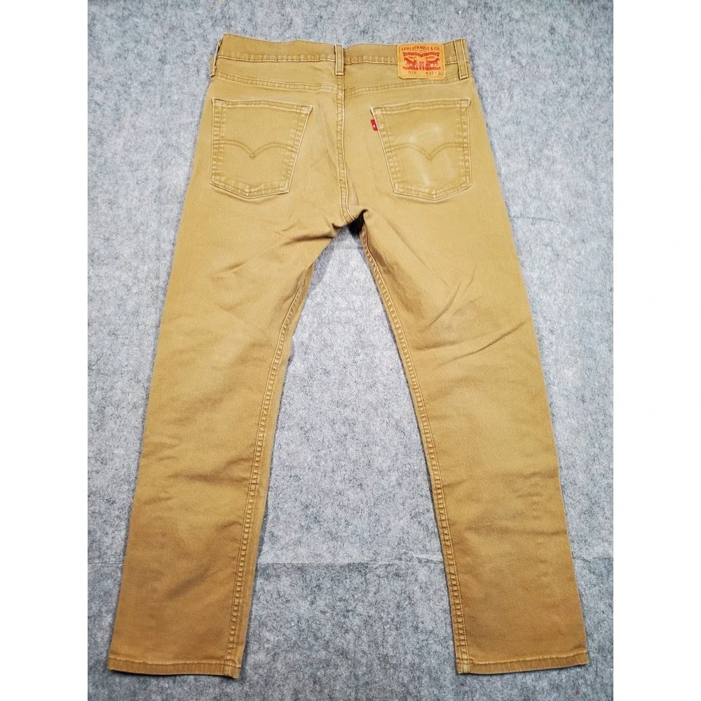 Levis 513 Jeans Mens 32x30* Brown Slim Straight Denim Stretch Pants Casual